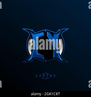 Initial CY logo design, Initial CY logo design with Cool style, Logo for game, esport, initial gaming, community or business. Stock Vector