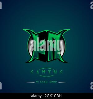 KR Initial Logo Design Cool style, Logo for game, esport, initial gaming, community or business. Stock Vector