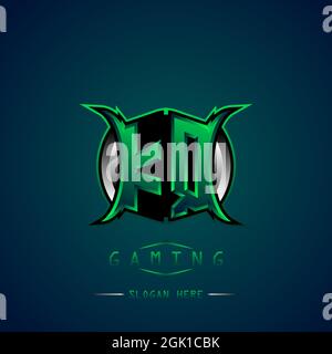 KQ Initial Logo Design Cool style, Logo for game, esport, initial gaming, community or business. Stock Vector