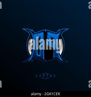 Initial DP logo design, Initial OP logo design with Cool style, Logo for game, esport, initial gaming, community or business. Stock Vector