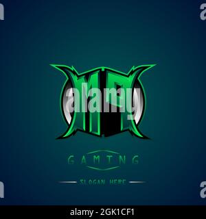 MP Initial Logo Design Cool style, Logo for game, esport, initial gaming, community or business. Stock Vector