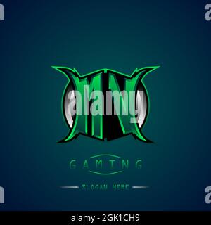 MV Initial Logo Design Cool style, Logo for game, esport, initial gaming, community or business. Stock Vector