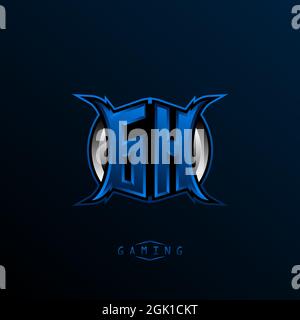 Initial GH logo design, Initial HG logo design with Cool style, Logo for game, esport, initial gaming, community or business. Stock Vector