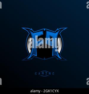 Initial FP logo design, Initial FP logo design with Cool style, Logo for game, esport, initial gaming, community or business. Stock Vector