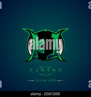 KL Initial Logo Design Cool style, Logo for game, esport, initial gaming, community or business. Stock Vector