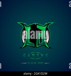 LG Initial Logo Design Cool style, Logo for game, esport, initial gaming, community or business. Stock Vector