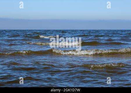 Water surface with small shallow waves. Beautiful seascape Stock Photo