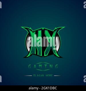NX Initial Logo Design Cool style, Logo for game, esport, initial gaming, community or business. Stock Vector