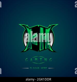 KH Initial Logo Design Cool style, Logo for game, esport, initial gaming, community or business. Stock Vector