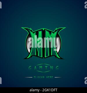 NM Initial Logo Design Cool style, Logo for game, esport, initial gaming, community or business. Stock Vector