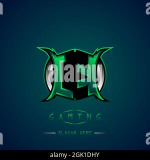LK Initial Logo Design Cool style, Logo for game, esport, initial gaming, community or business. Stock Vector