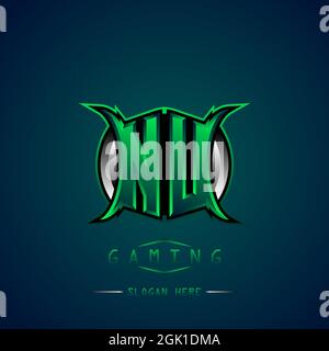 NU Initial Logo Design Cool style, Logo for game, esport, initial gaming, community or business. Stock Vector
