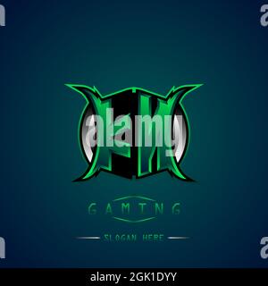 KN Initial Logo Design Cool style, Logo for game, esport, initial gaming, community or business. Stock Vector