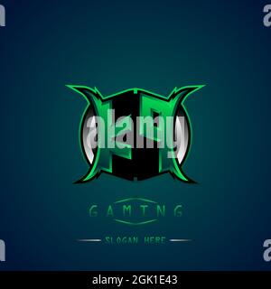 KP Initial Logo Design Cool style, Logo for game, esport, initial gaming, community or business. Stock Vector