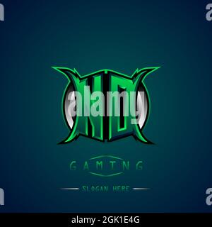 ND, NO Initial Logo Design Cool style, Logo for game, esport, initial gaming, community or business. Stock Vector
