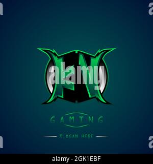KV Initial Logo Design Cool style, Logo for game, esport, initial gaming, community or business. Stock Vector