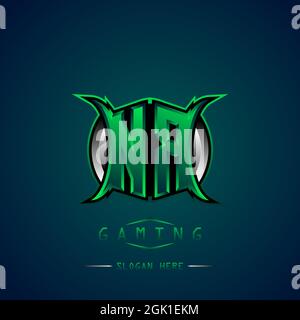 NR Initial Logo Design Cool style, Logo for game, esport, initial gaming, community or business. Stock Vector