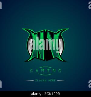 NV Initial Logo Design Cool style, Logo for game, esport, initial gaming, community or business. Stock Vector