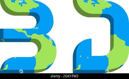 Initial BD logo design with World Map style, Logo business branding. Stock Vector