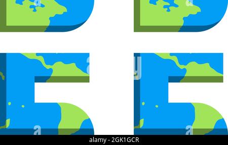 Initial EE logo design with World Map style, Logo business branding. Stock Vector