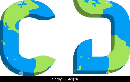 Initial CD logo design with World Map style, Logo business branding. Stock Vector