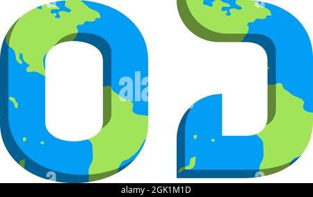 Initial OD logo design with World Map style, Logo business branding. Stock Vector