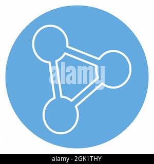 Icon Vector of Molecule - Blue Eyes Style - Simple illustration, Editable stroke, Design template vector, Good for prints, posters, advertisements, an Stock Vector