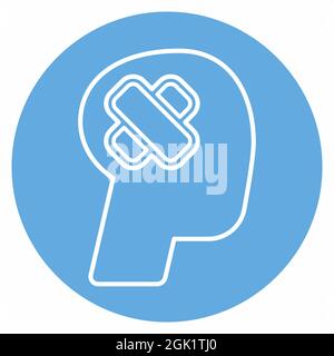 Icon Vector of Accident - Blue Eyes Style - Simple illustration, Editable stroke, Design template vector, Good for prints, posters, advertisements, an Stock Vector