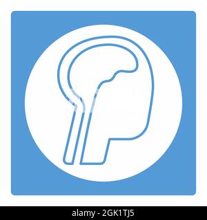 Icon Vector of Brain 2 - White Moon Style - Simple illustration, Editable stroke, Design template vector, Good for prints, posters, advertisements, an Stock Vector