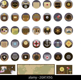 pirate & treasure vector icon  Stock Vector