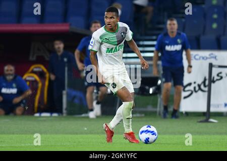 Rome, Lazio. 12th Sep, 2021. Rogerio of Sassuolo during the Serie A match between AS Roma v Sassuolo at Olimpico stadium in Rome, Italy, September 12nd, 2021. Fotografo01 Credit: Independent Photo Agency/Alamy Live News Stock Photo