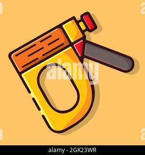 Staples gun isolated cartoon vector illustration in flat style Stock Vector