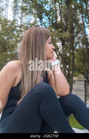 Portrait of a young woman. The concept of emotions.  Stock Photo