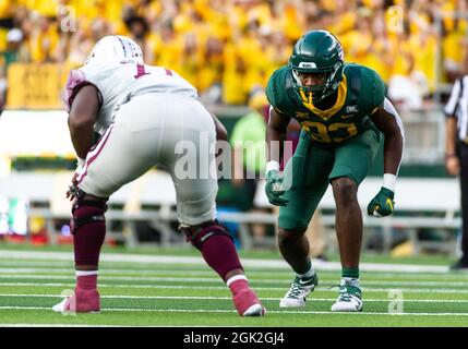 Baylor Bears linebacker Victor Obi (93) during an NCAA college football ...