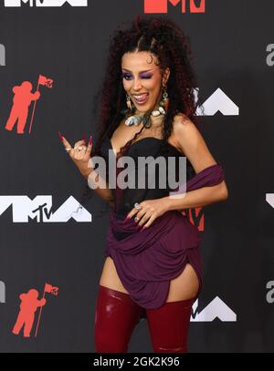 Doja Cat attends the 2021 MTV Video Music Awards at Barclays Center on ...