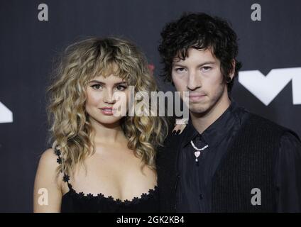 New York, United States. 13th Sep, 2021. Debby Ryan and Josh Dun arrive on the red carpet at the 38th annual MTV Video Music Awards at Barclays Center in New York City on Sunday, September 12, 2021. Photo by John Angelillo/UPI Credit: UPI/Alamy Live News Stock Photo