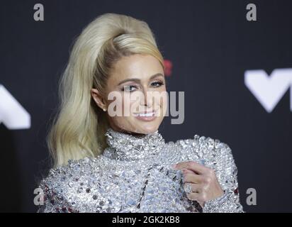 New York, United States. 13th Sep, 2021. Paris Hilton arrives on the red carpet at the 38th annual MTV Video Music Awards at Barclays Center in New York City on Sunday, September 12, 2021. Photo by John Angelillo/UPI Credit: UPI/Alamy Live News Stock Photo