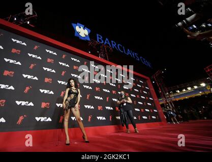 New York, United States. 13th Sep, 2021. Charli XCX arrives on the red carpet at the 38th annual MTV Video Music Awards at Barclays Center in New York City on Sunday, September 12, 2021. Photo by John Angelillo/UPI Credit: UPI/Alamy Live News Stock Photo