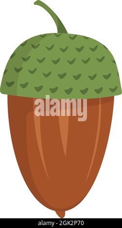 Acorn icon. Brown forest plant or nut Stock Vector