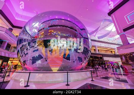 Las Vegas, JUL 30, 2021 - Interior view of the Resorts World Stock Photo