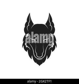 Vector of wolf head design on white background. Easy editable layered vector illustration. Wild Animals. Stock Vector