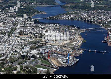 FRANCE MORBIHAN (56) HARBOUR OF LORIENT Stock Photo