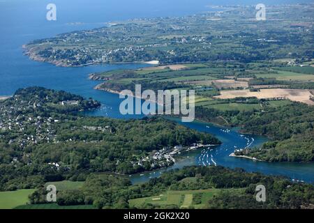 FRANCE FINISTERE (29) ANCHORAGE OF RIEC-SUR-BELON Stock Photo