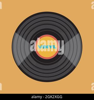 Vinyl retro record vector design Stock Vector