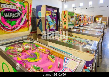 Las Vegas, SEP 7, 2021 - Interior view of The Pinball Hall of Fame Stock Photo
