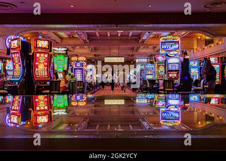 Las Vegas, SEP 7, 2021 - Interior view of the Excalibur Hotel and Casino Stock Photo