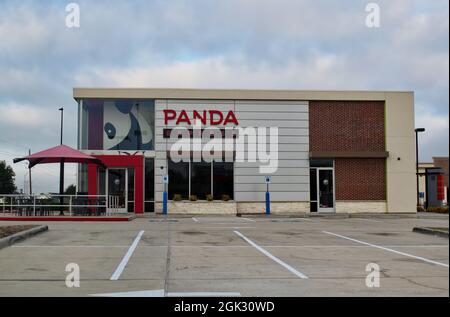 Humble, Texas USA 09-06-2019: Panda Express storefront in Humble, TX. Largest Chinese-American fast food chain in the US. Stock Photo