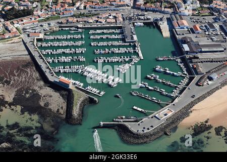 FRANCE VENDEE (85) HARBOUR OF L'HERBAUDIERE, ISLAND OF NOIRMOUTIER Stock Photo