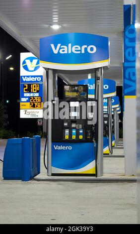 Fuel pumps seen at a gas station in Sao Paulo Brazil on March 10