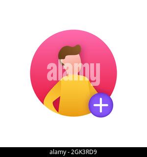 Cartoon image. People avatar profile. Flat vector. Social media. Photo frame. Stock Vector